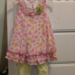 Two piece toddler capri set